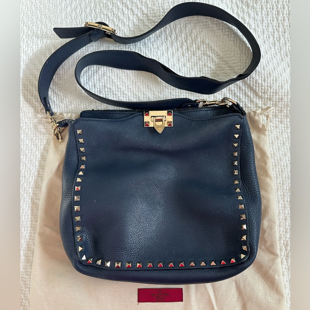 Valentino Garavani Rockstud Leather Small Hobo